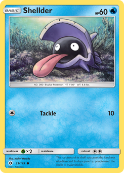 Shellder #33 Shellder - Sun & Moon - #33 - Pokemon TCG card