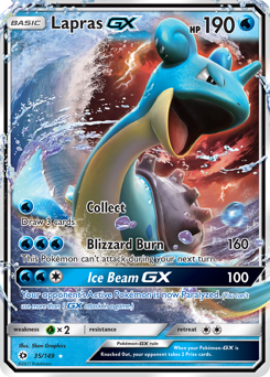 Lapras-GX #35 Lapras-GX - Sun & Moon - #35 - Pokemon TCG card