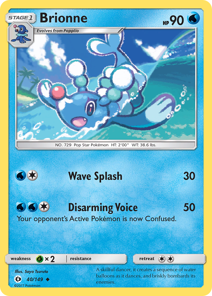 Brionne - Sun & Moon - #40 - Pokemon TCG card