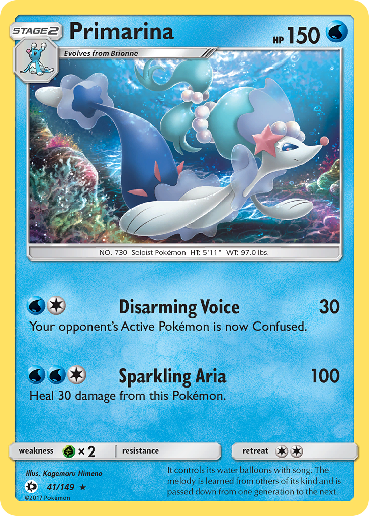 Primarina - Sun & Moon - #41 - Pokemon TCG card