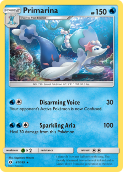 Primarina #41 Primarina - Sun & Moon - #41 - Pokemon TCG card