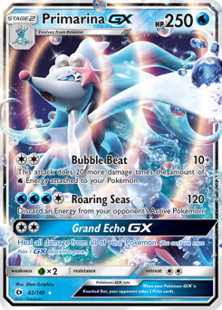 Primarina-GX #42 Primarina-GX - Sun & Moon - #42 - Pokemon TCG card
