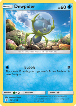 Dewpider - Sun & Moon - #45 - Pokemon TCG card