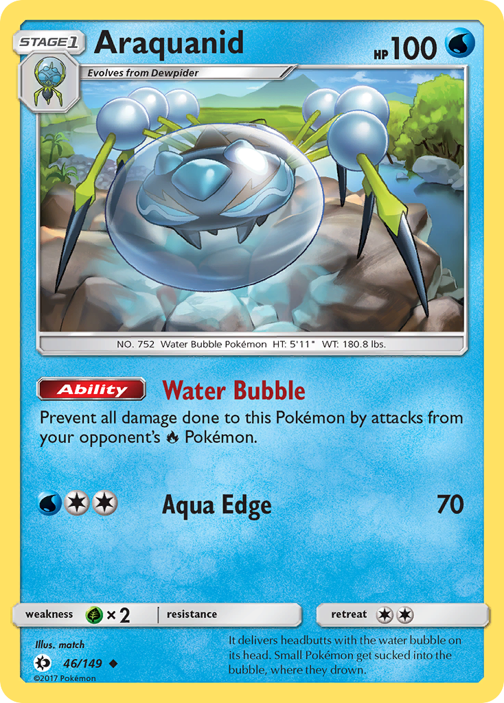 Araquanid - Sun & Moon - #46 - Pokemon TCG card