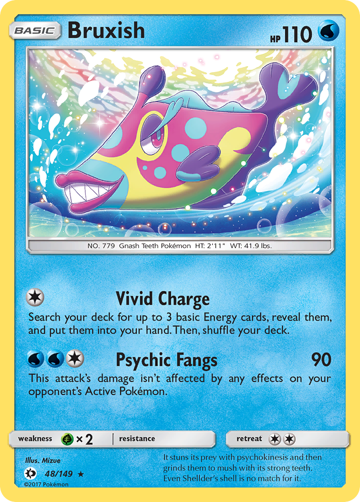 Bruxish - Sun & Moon - #48 - Pokemon TCG card