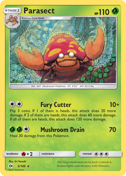 Parasect - Sun & Moon - #5 - Pokemon TCG card