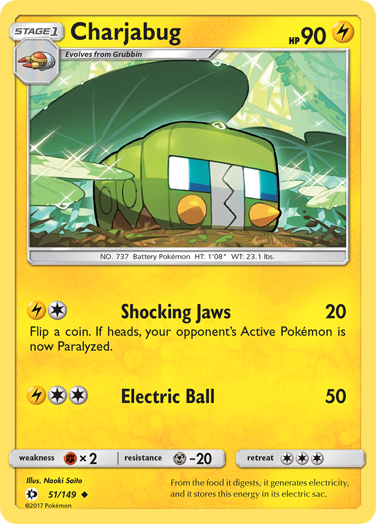 Charjabug - Sun & Moon - #51 - Pokemon TCG card