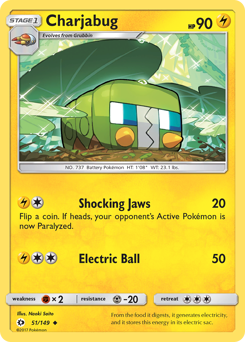 Charjabug #51 Charjabug - Sun & Moon - #51 - Pokemon TCG card