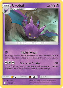 Crobat - Sun & Moon - #56 - Pokemon TCG card