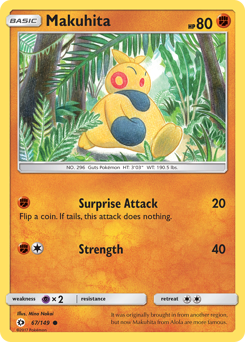 Makuhita #67 Makuhita - Sun & Moon - #67 - Pokemon TCG card