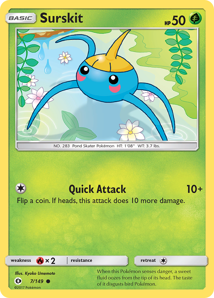 Surskit - Sun & Moon - #7 - Pokemon TCG card