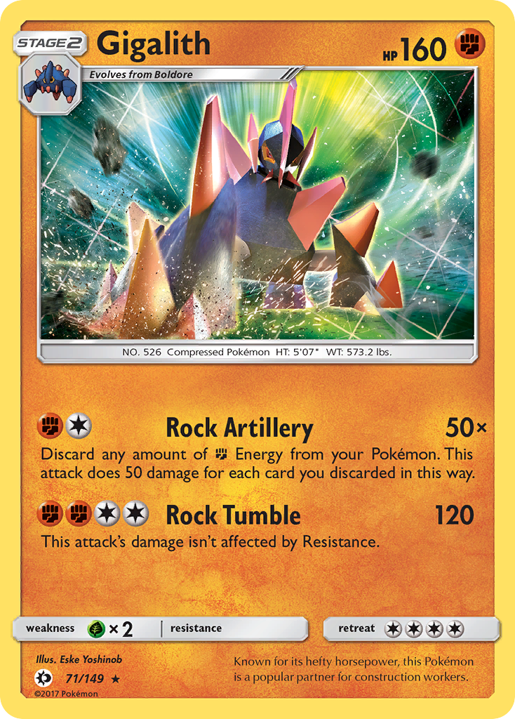 Gigalith - Sun & Moon - #71 - Pokemon TCG card