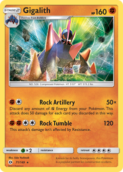 Gigalith #71 Gigalith - Sun & Moon - #71 - Pokemon TCG card