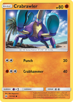 Crabrawler - Sun & Moon - #72 - Pokemon TCG card