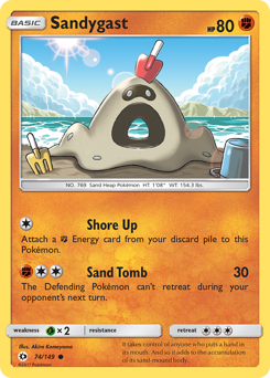 Sandygast - Sun & Moon - #74 - Pokemon TCG card