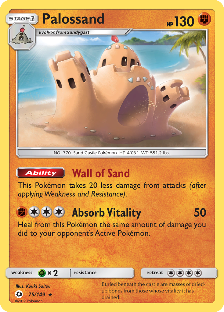 Palossand - Sun & Moon - #75 - Pokemon TCG card