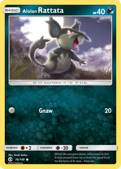 Alolan Rattata - Sun & Moon - #76 - Pokemon TCG card