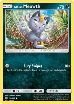 Alolan Meowth #78 Alolan Meowth - Sun & Moon - #78 - Pokemon TCG card