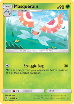 Masquerain #8 Masquerain - Sun & Moon - #8 - Pokemon TCG card
