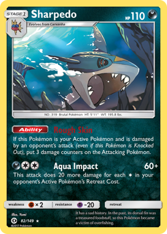 Sharpedo #82 Sharpedo - Sun & Moon - #82 - Pokemon TCG card