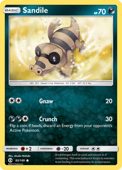 Sandile #83 Sandile - Sun & Moon - #83 - Pokemon TCG card