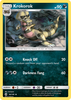 Krokorok #84 Krokorok - Sun & Moon - #84 - Pokemon TCG card