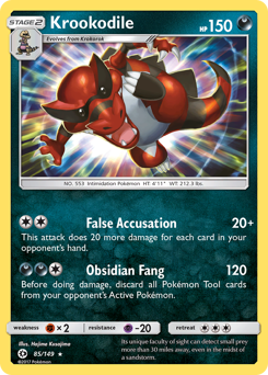 Krookodile #85 Krookodile - Sun & Moon - #85 - Pokemon TCG card