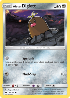 Alolan Diglett - Sun & Moon - #86 - Pokemon TCG card