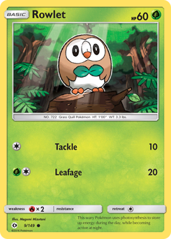 Rowlet #9 Rowlet - Sun & Moon - #9 - Pokemon TCG card