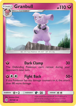 Granbull - Sun & Moon - #91 - Pokemon TCG card