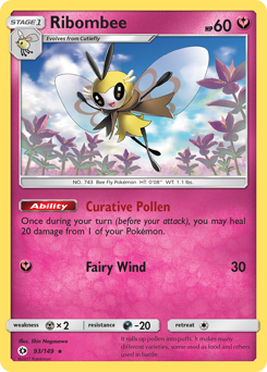 Ribombee #93 Ribombee - Sun & Moon - #93 - Pokemon TCG card
