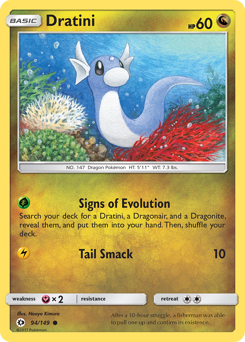 Dratini #94 Dratini - Sun & Moon - #94 - Pokemon TCG card