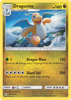 Dragonite - Sun & Moon - #96 - Pokemon TCG card