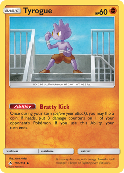 Tyrogue #100 Tyrogue - Unbroken Bonds - #100 - Pokemon TCG card
