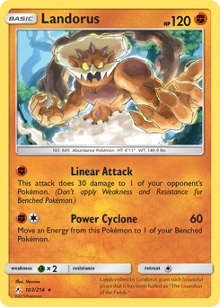 Landorus #103 Landorus - Unbroken Bonds - #103 - Pokemon TCG card