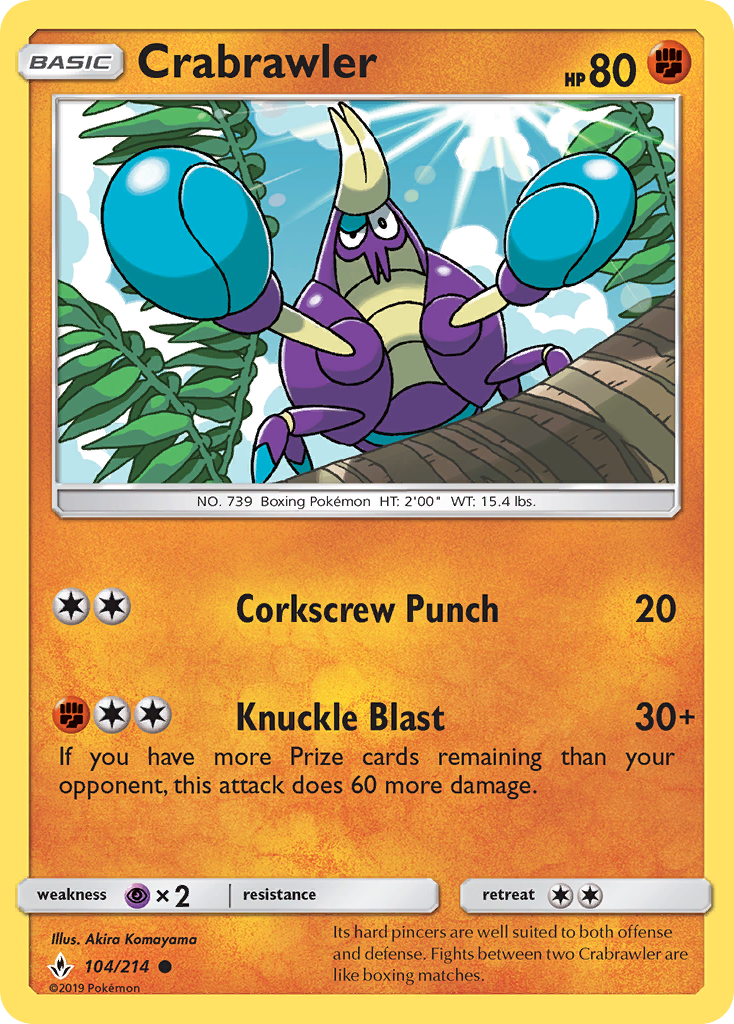 Crabrawler - Unbroken Bonds - #104 - Pokemon TCG card