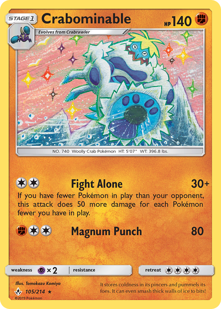 Crabominable - Unbroken Bonds - #105 - Pokemon TCG card