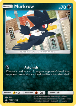 Murkrow #108 Murkrow - Unbroken Bonds - #108 - Pokemon TCG card