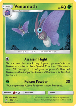 Venomoth #11 Venomoth - Unbroken Bonds - #11 - Pokemon TCG card