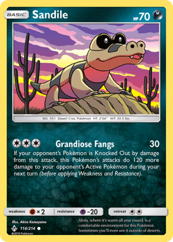 Sandile #114 Sandile - Unbroken Bonds - #114 - Pokemon TCG card