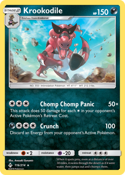 Krookodile #116 Krookodile - Unbroken Bonds - #116 - Pokemon TCG card