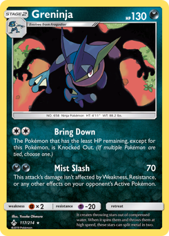 Greninja - Unbroken Bonds - #117 - Pokemon TCG card