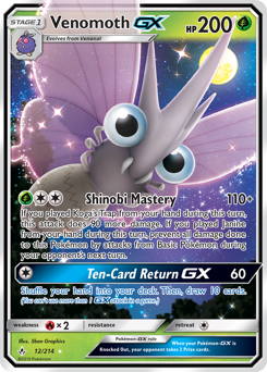 Venomoth-GX #12 Venomoth-GX - Unbroken Bonds - #12 - Pokemon TCG card