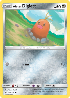 Alolan Diglett - Unbroken Bonds - #121 - Pokemon TCG card