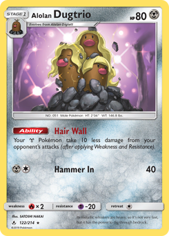 Alolan Dugtrio #122 Alolan Dugtrio - Unbroken Bonds - #122 - Pokemon TCG card