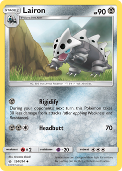Lairon #124 Lairon - Unbroken Bonds - #124 - Pokemon TCG card