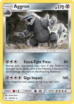 Aggron #125 Aggron - Unbroken Bonds - #125 - Pokemon TCG card