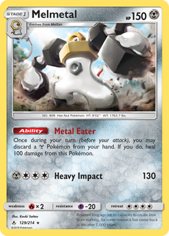 Melmetal #129 Melmetal - Unbroken Bonds - #129 - Pokemon TCG card