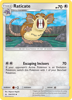 Raticate - Unbroken Bonds - #144 - Pokemon TCG card