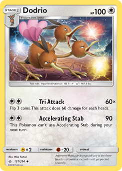 Dodrio #151 Dodrio - Unbroken Bonds - #151 - Pokemon TCG card